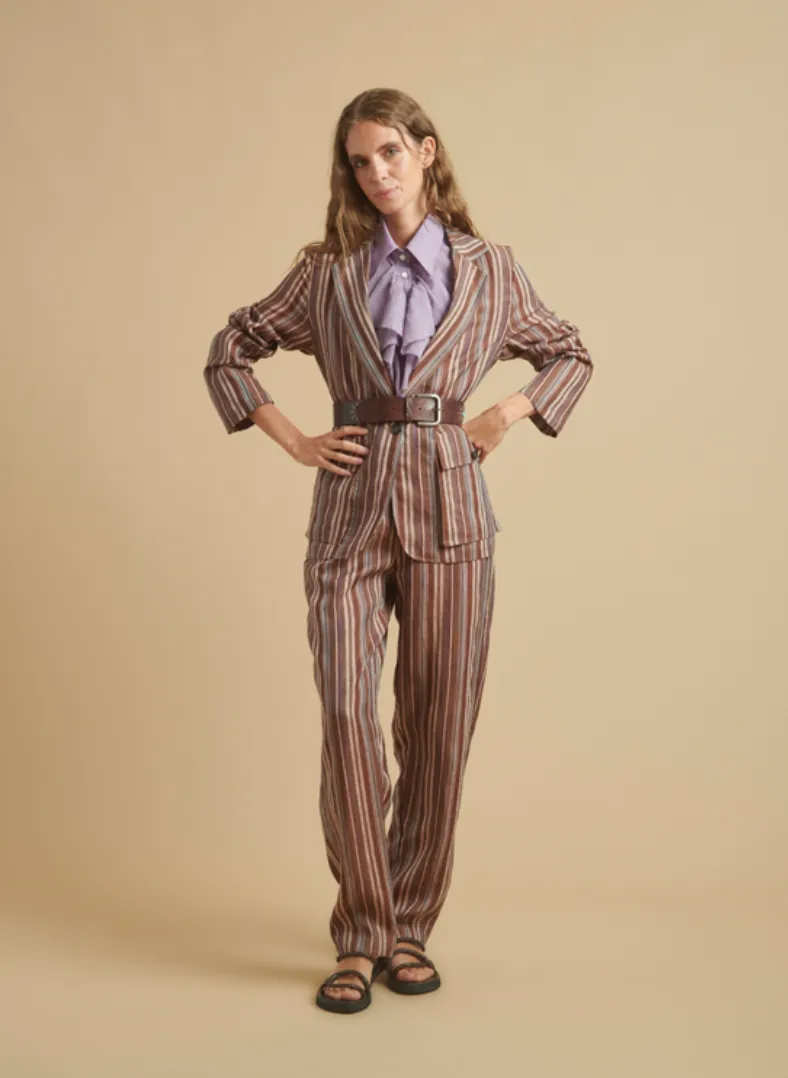Diega Vamico Linen jacket / Stripes