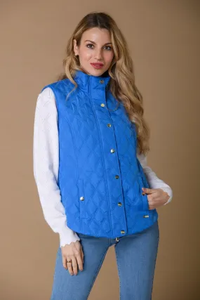Double Diamond Gilet - Blue