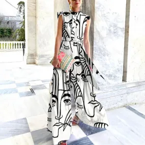 Elegant Slim Sleeveless Loose Party Jumpsuits