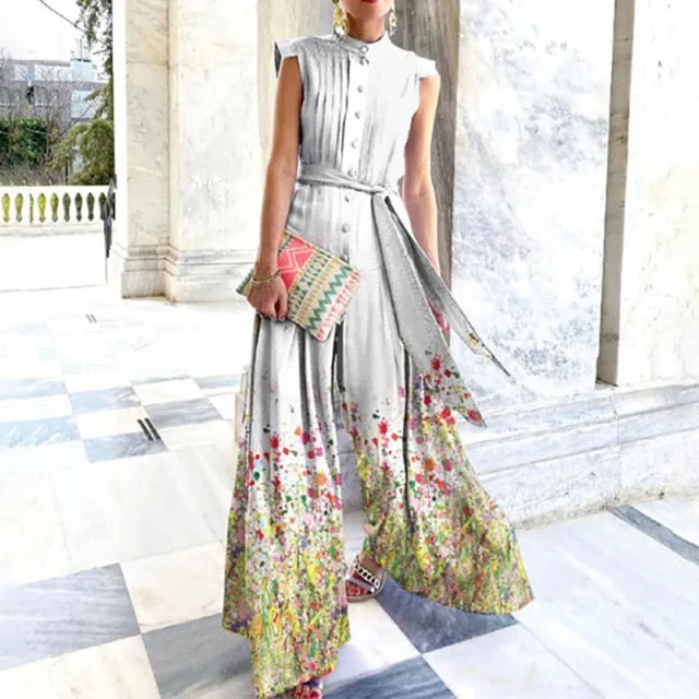 Elegant Slim Sleeveless Loose Party Jumpsuits