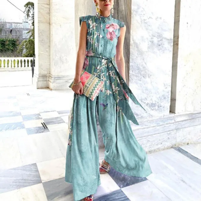 Elegant Slim Sleeveless Loose Party Jumpsuits