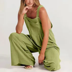 Elsie Linen Bloom Summer Jumpsuit