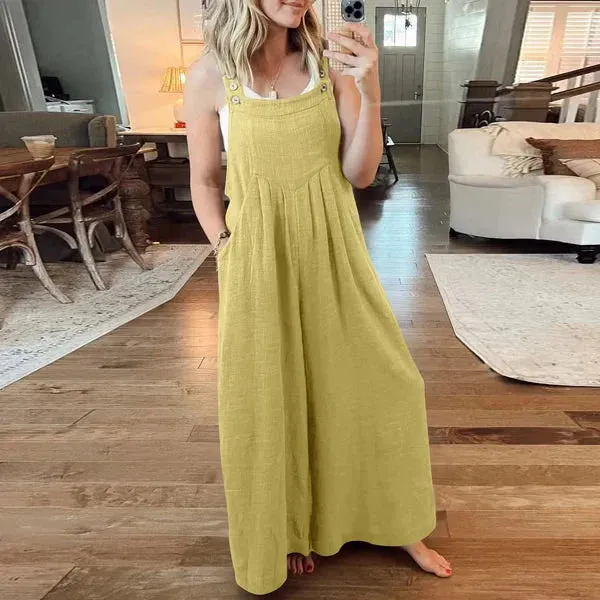 Elsie Linen Bloom Summer Jumpsuit