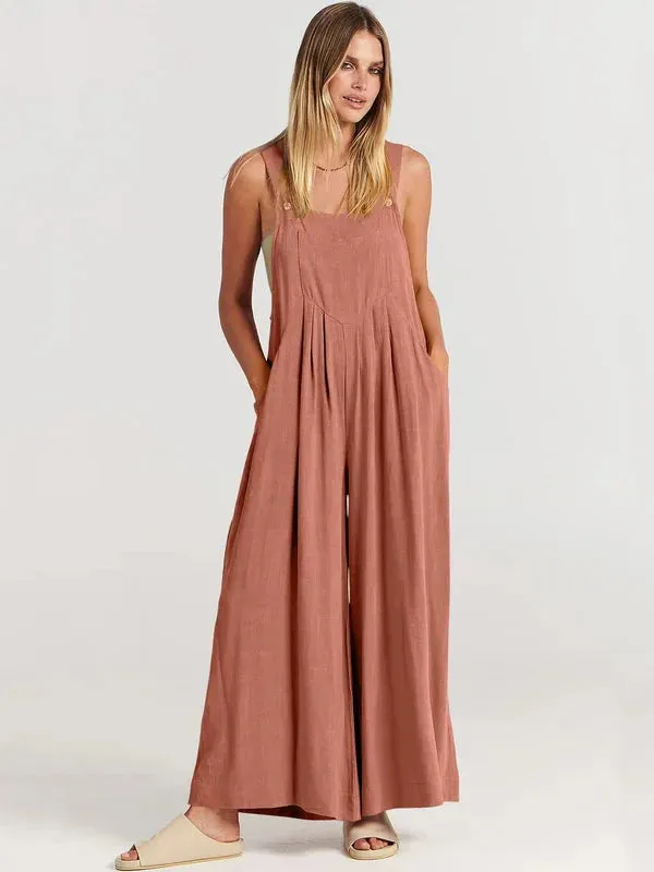 Elsie Linen Bloom Summer Jumpsuit