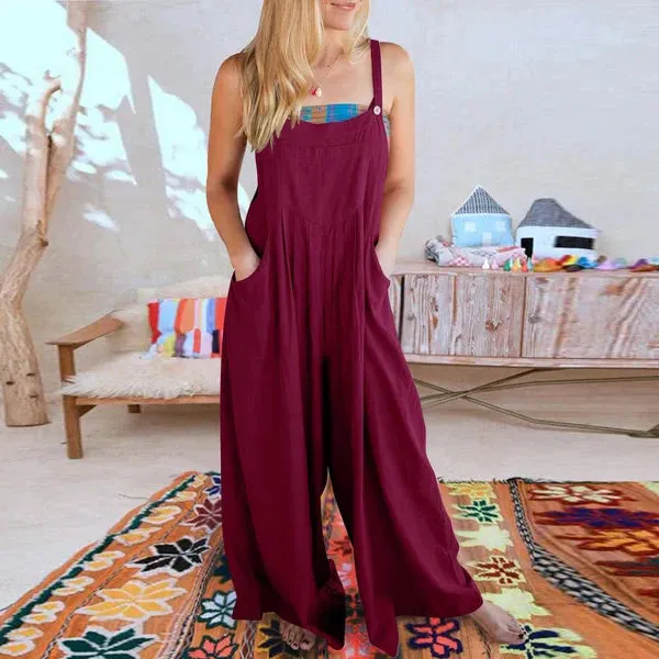 Elsie Linen Bloom Summer Jumpsuit