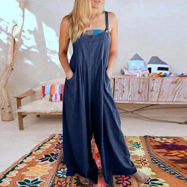 Elsie Linen Bloom Summer Jumpsuit