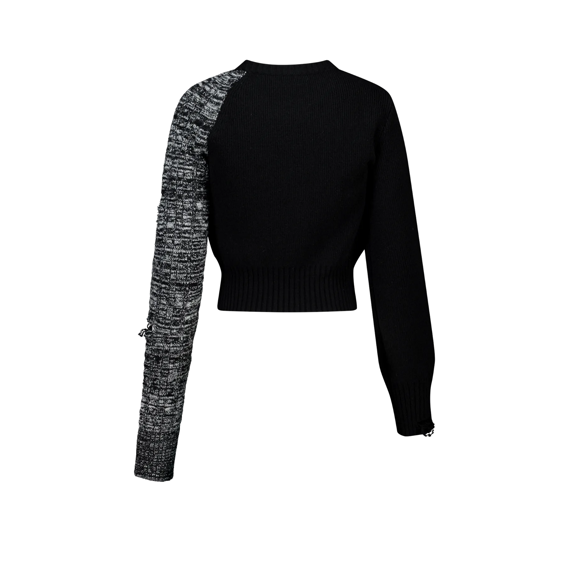 (Emma) Unbalanced Knit Sweater in Black