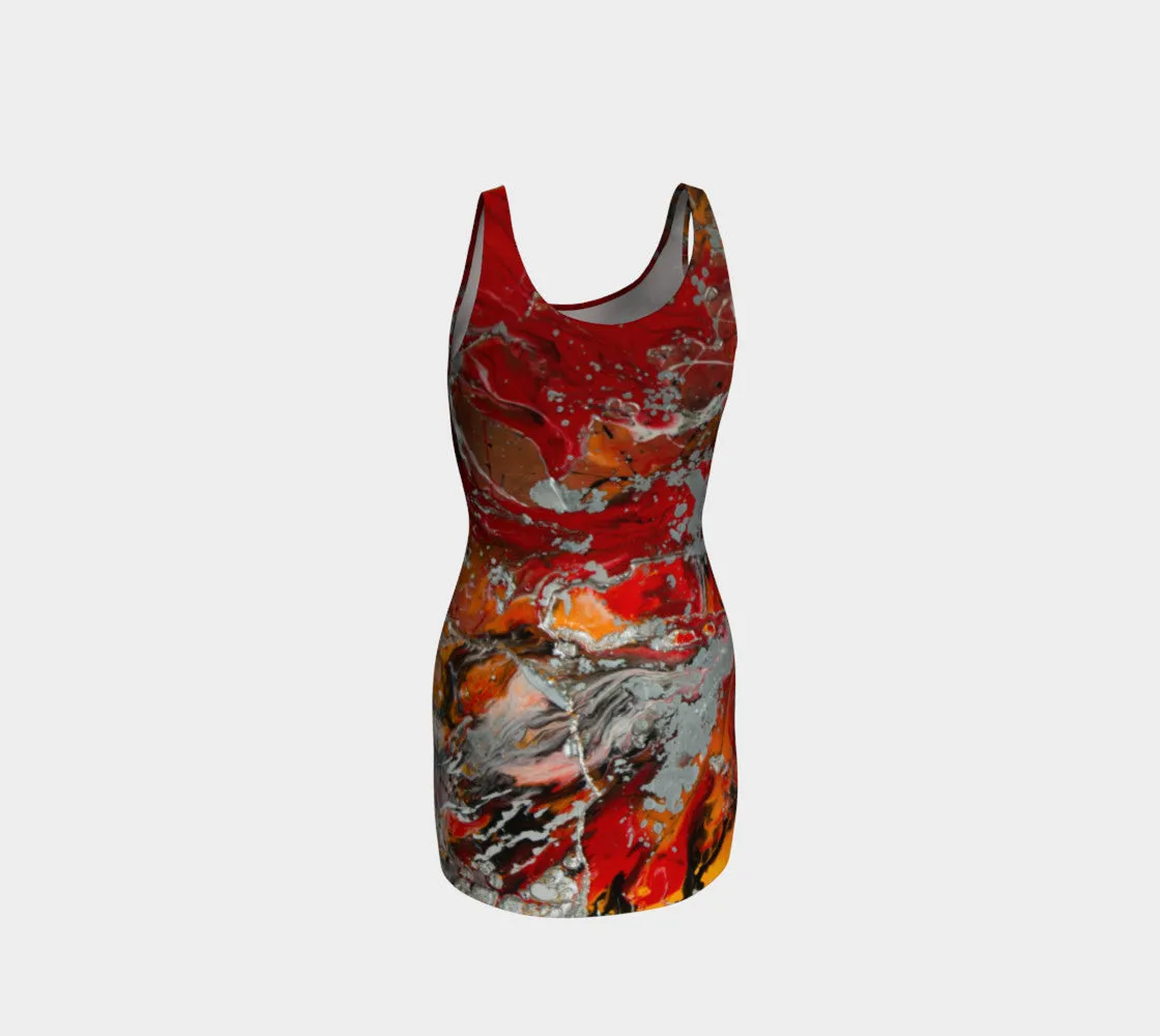 Fire Storm Fitted Dress