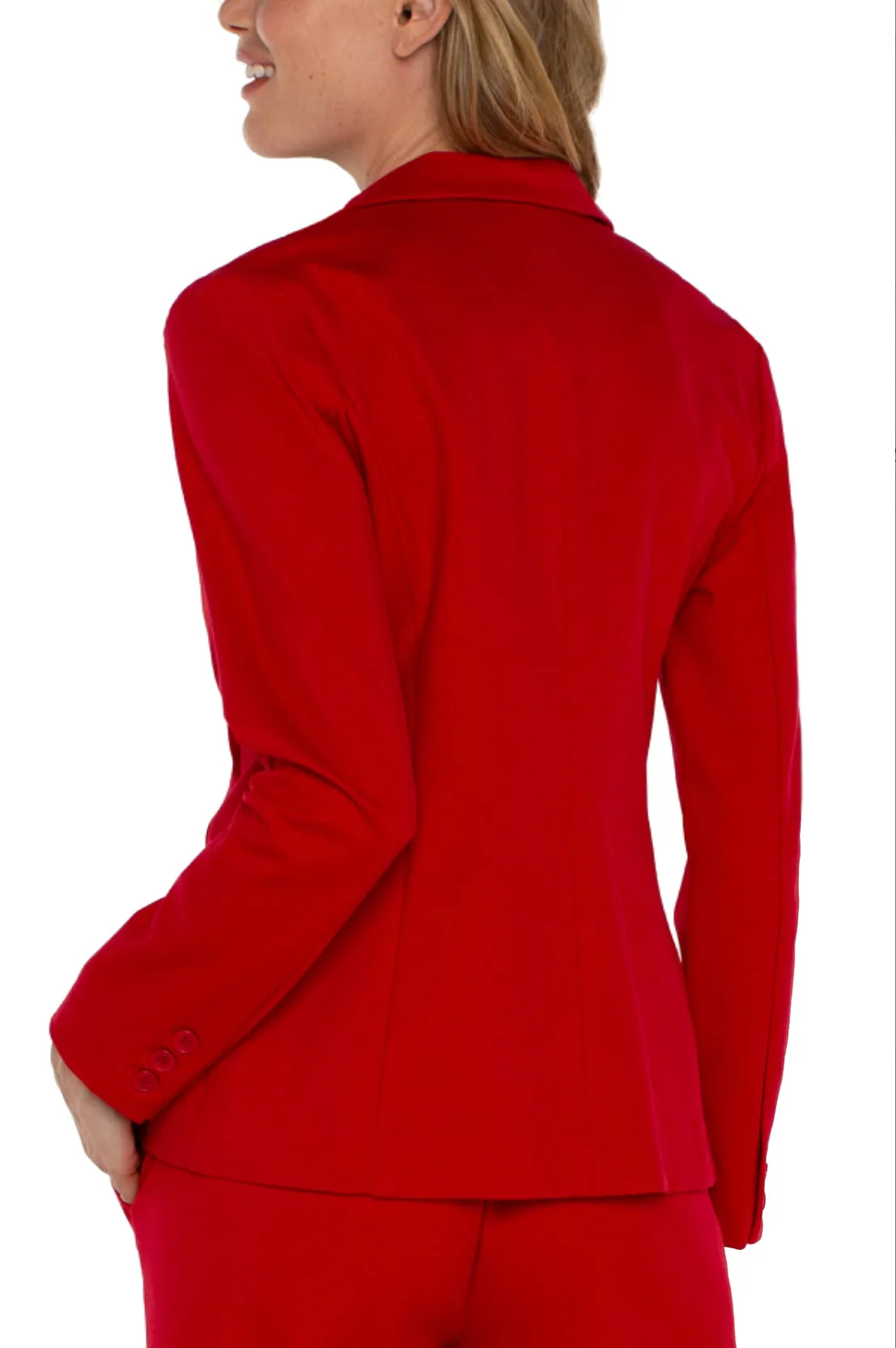 Fitted Blazer - Tango Red