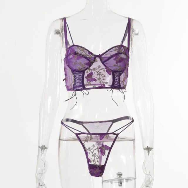Floral Embroidery Lace Bodysuit