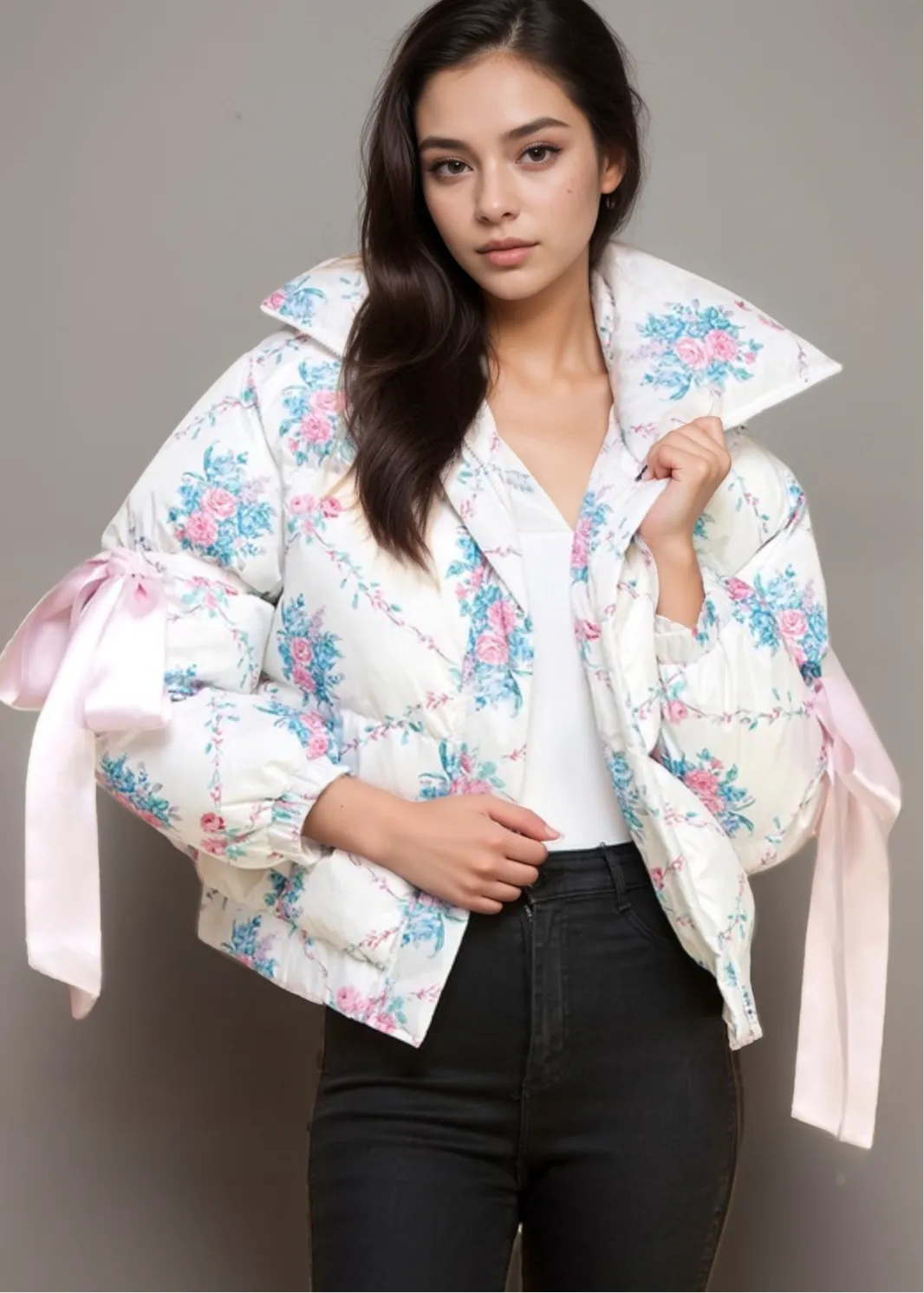 Floral Puffer Jacket