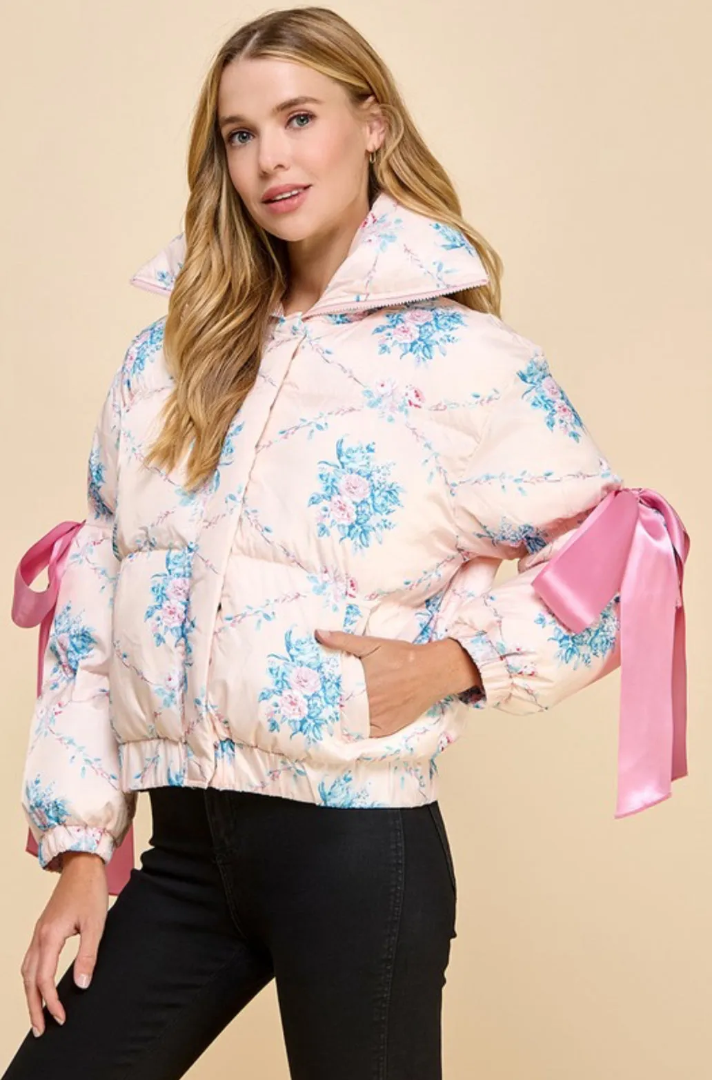 Floral Puffer Jacket
