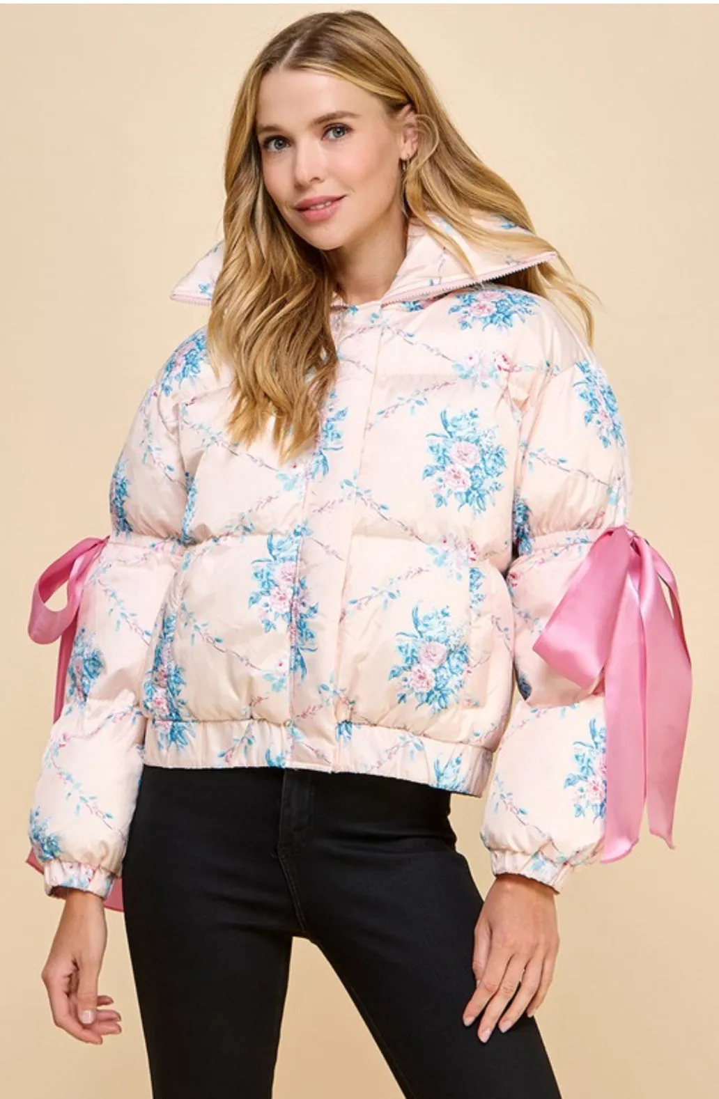 Floral Puffer Jacket