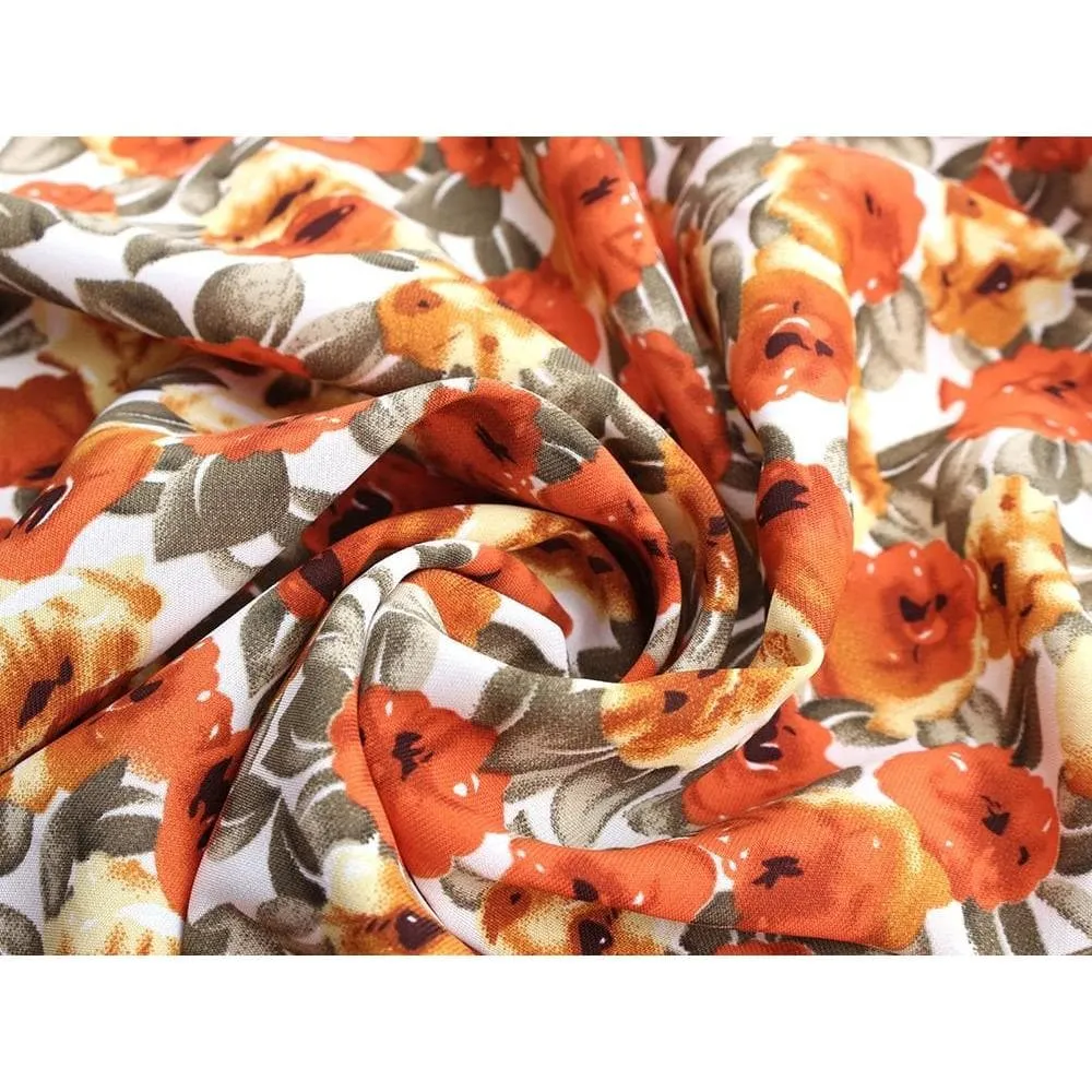 FLORAL V-NECK WRAP DRESS