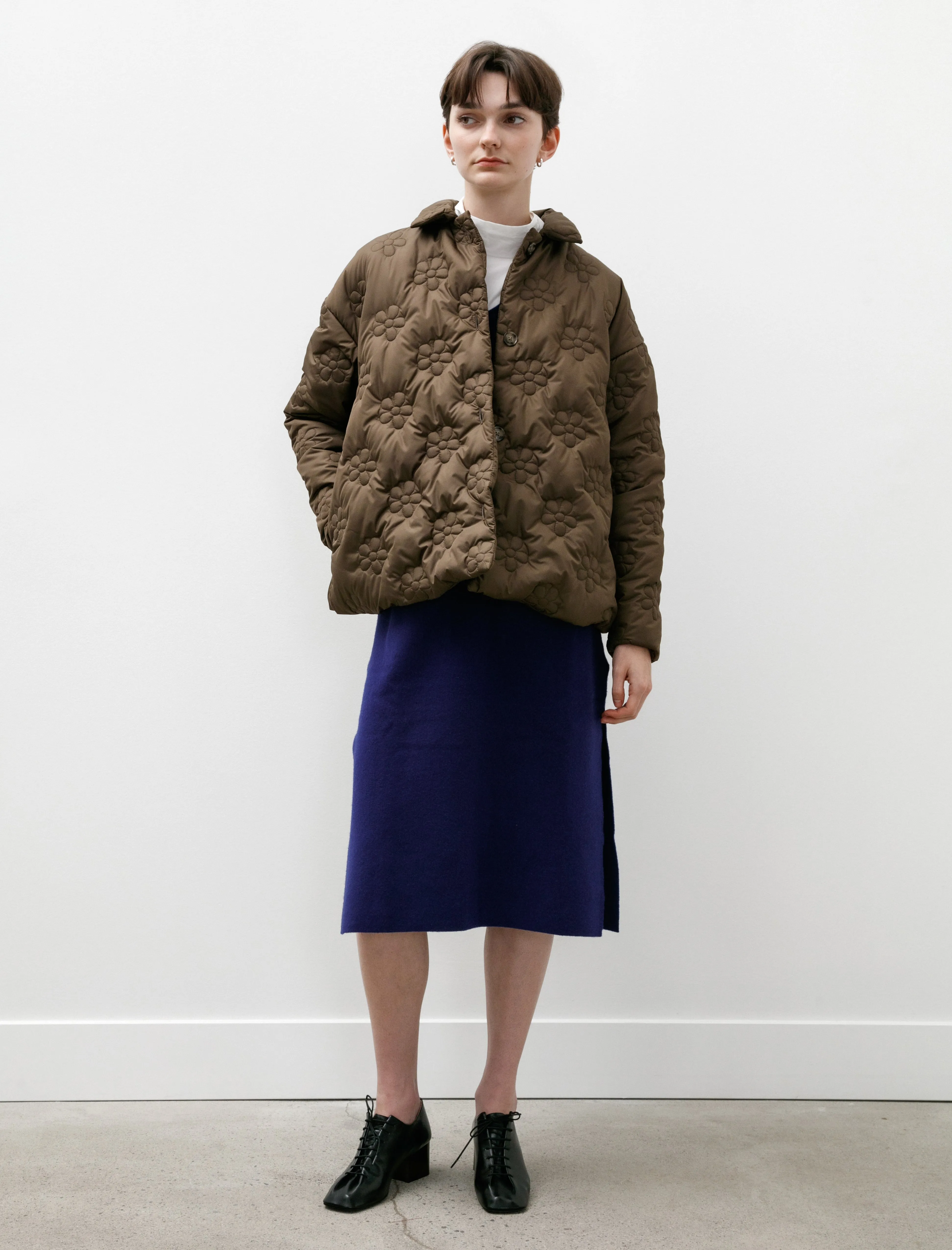 Flower Puff Short Brown
