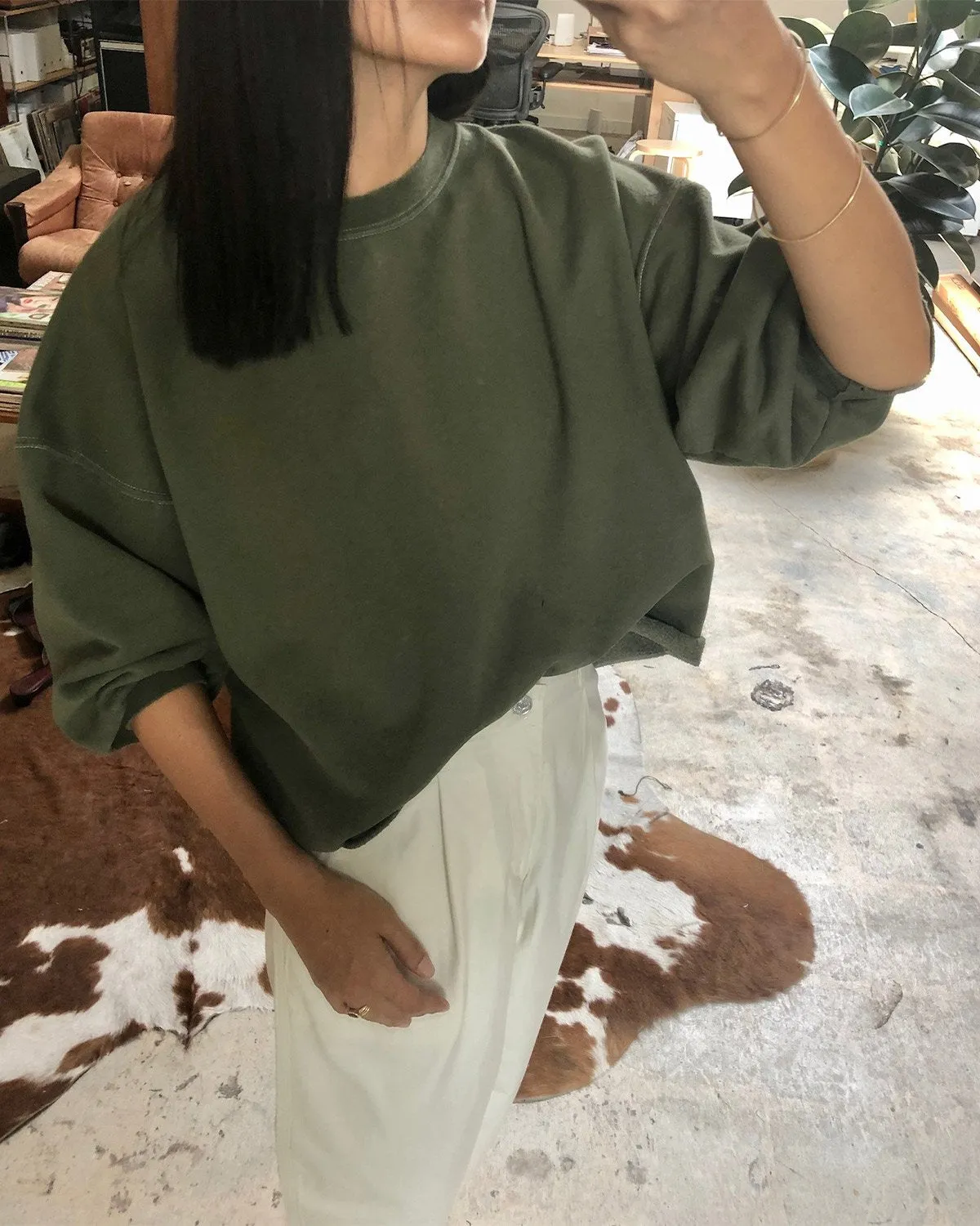 Fond Sweatshirt in Olive