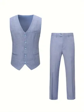 Formele 2-delige set bestaande uit gilet en pantalon