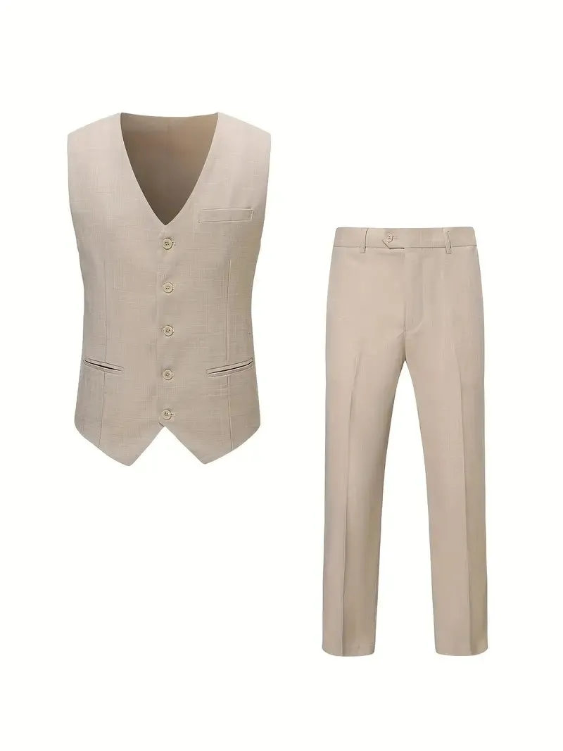 Formele 2-delige set bestaande uit gilet en pantalon