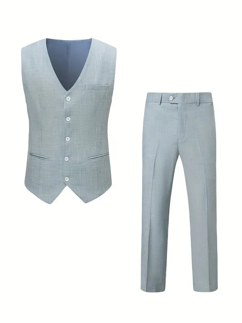 Formele 2-delige set bestaande uit gilet en pantalon