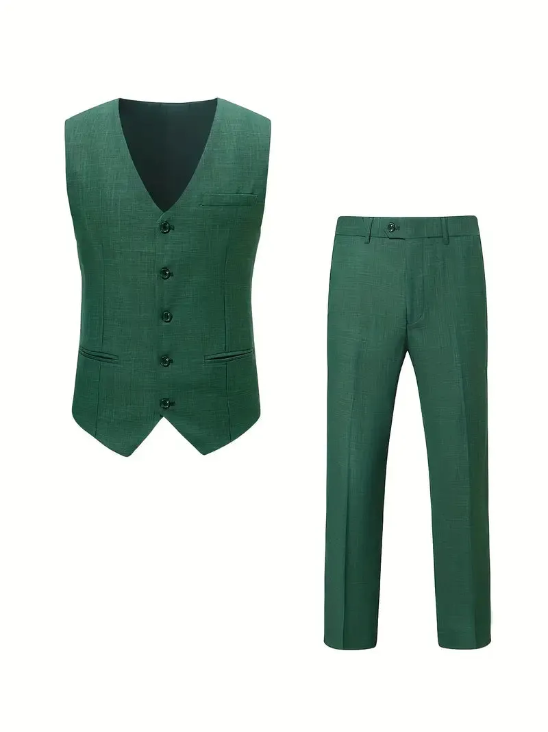 Formele 2-delige set bestaande uit gilet en pantalon