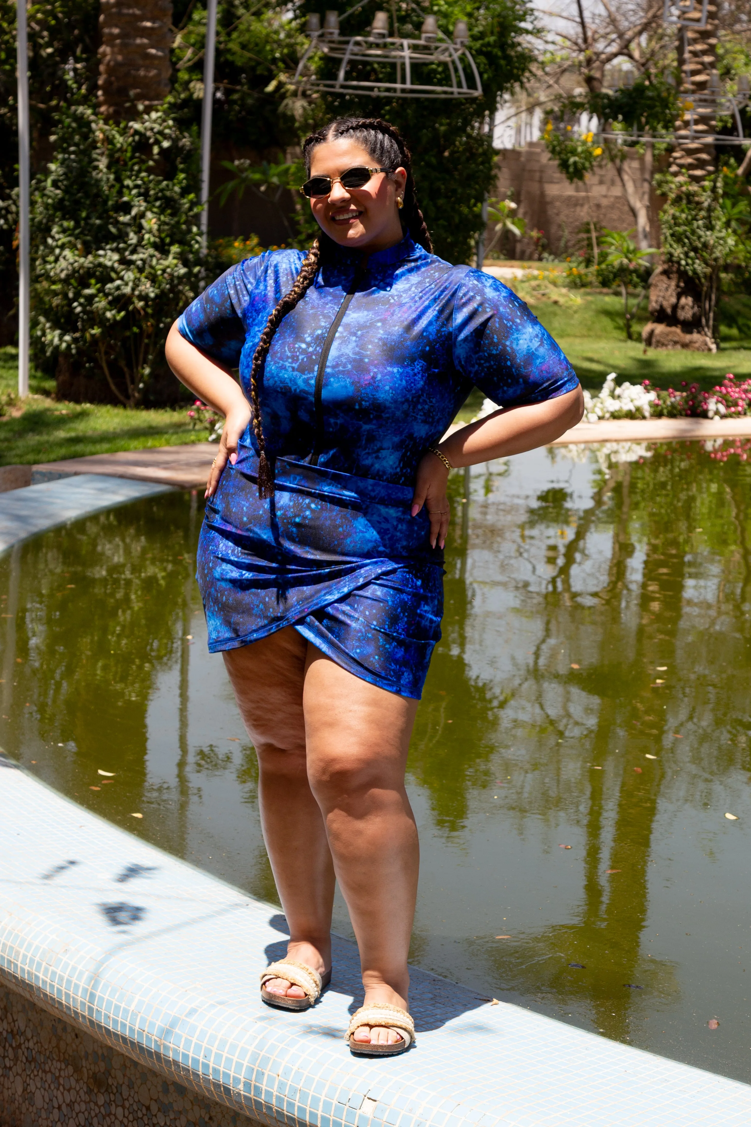 Galaxy Beachkini one piece - BLue