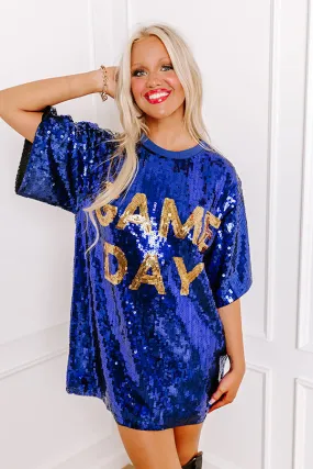 Gameday Sequin Tunic in Blue