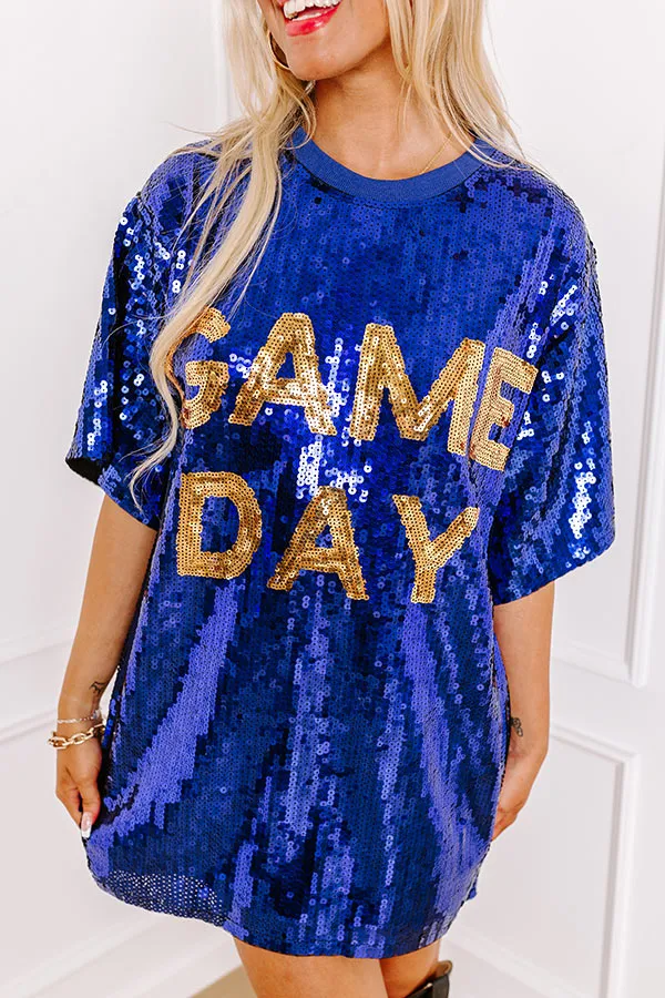 Gameday Sequin Tunic in Blue