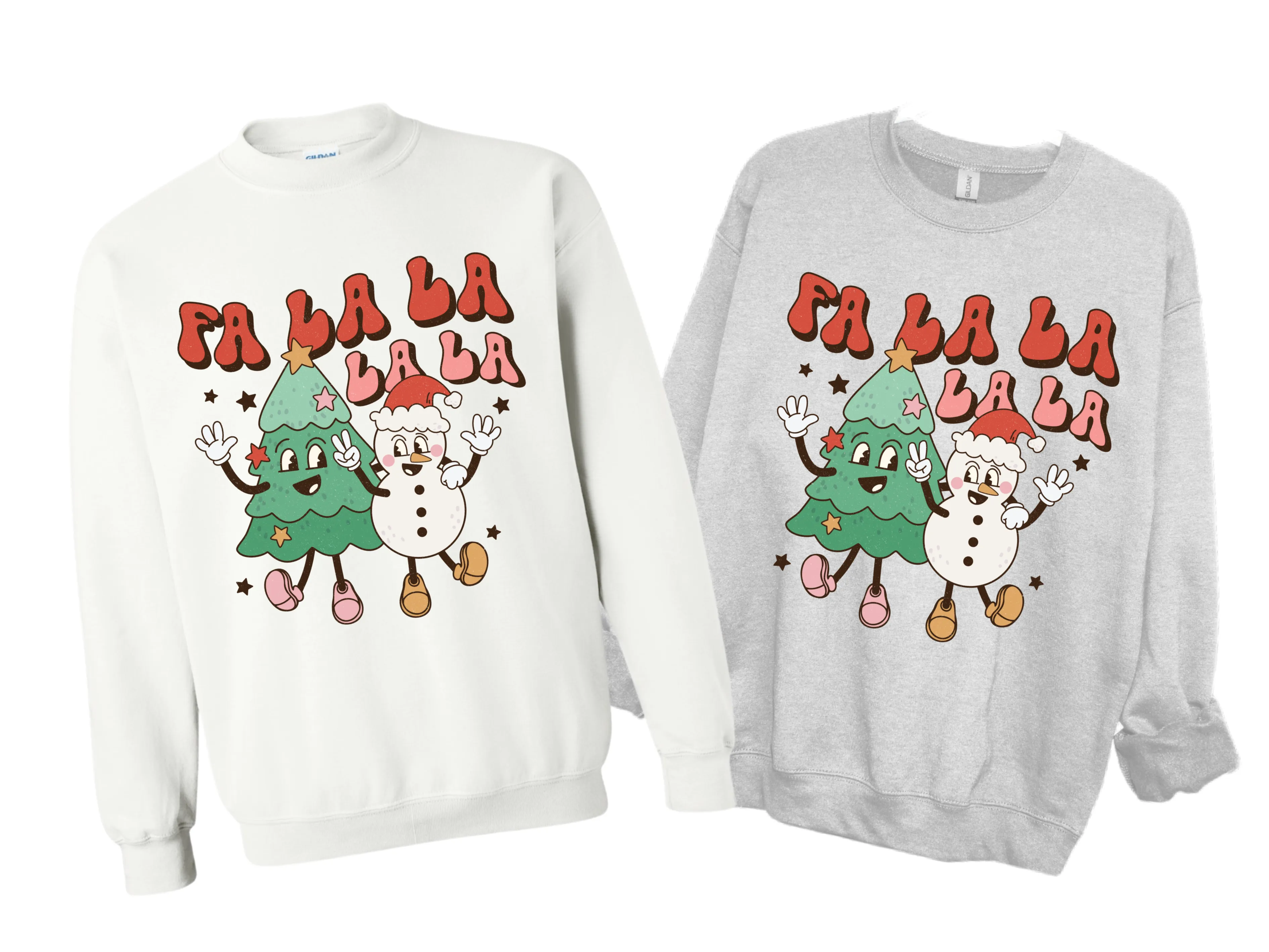 Gildan or Bella Fa La La La La Sweatshirt/ Tis The Season Christmas Sweatshirt/ Youth and Adult