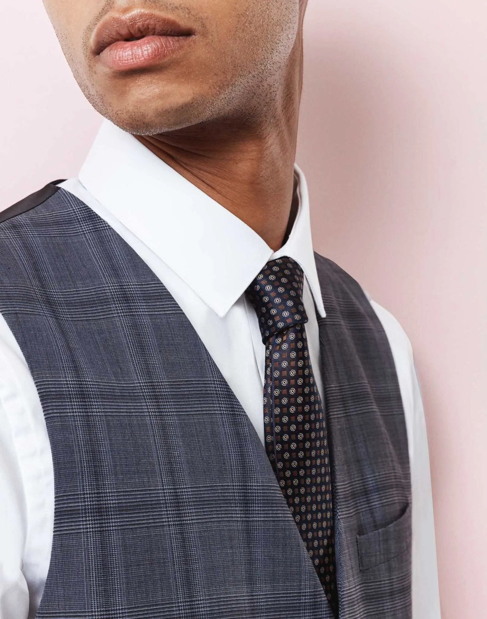 Gilet carreaux bleu "Xfrenchy"