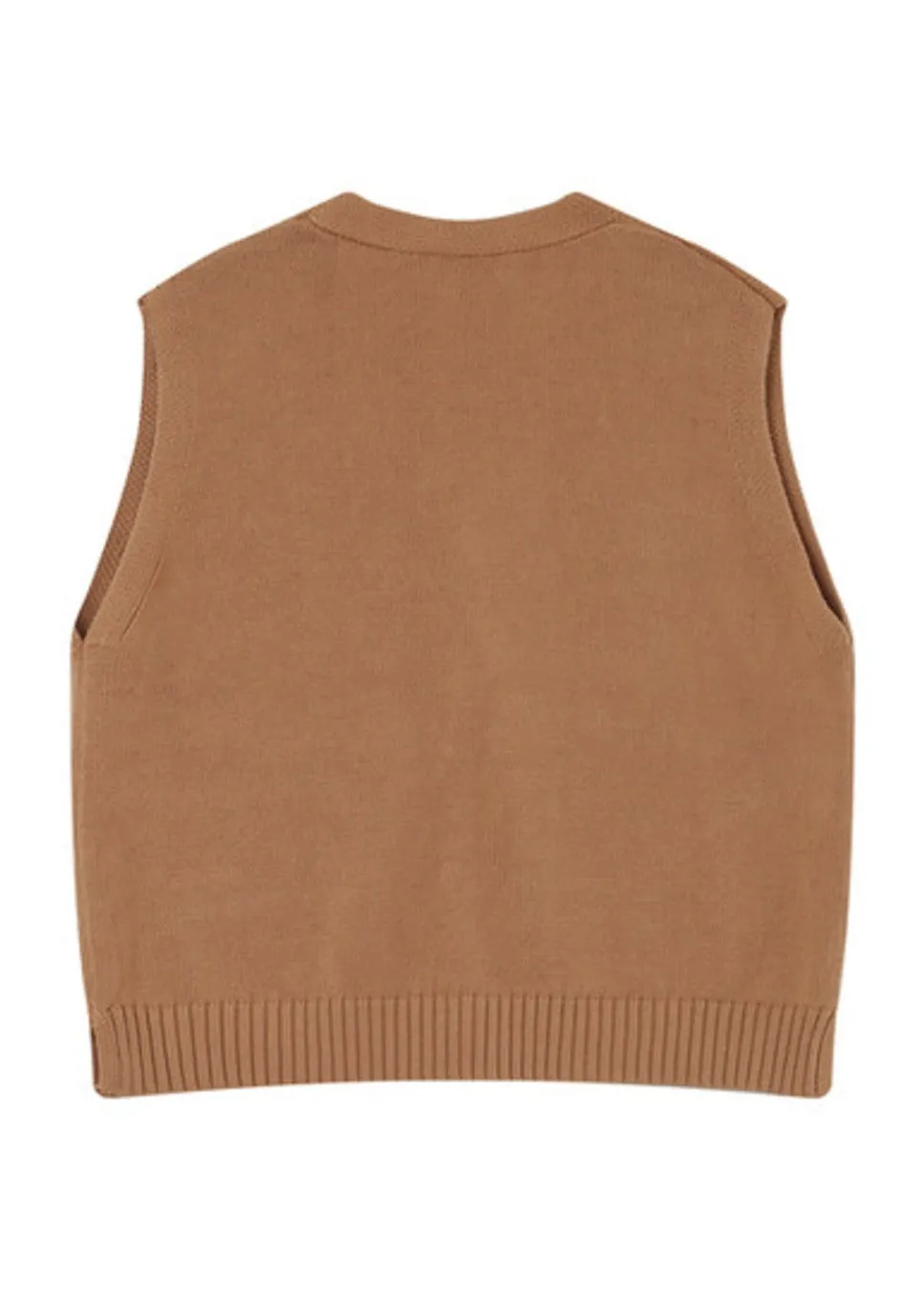 Grace & Mila Pancake gilet gebreid Camel