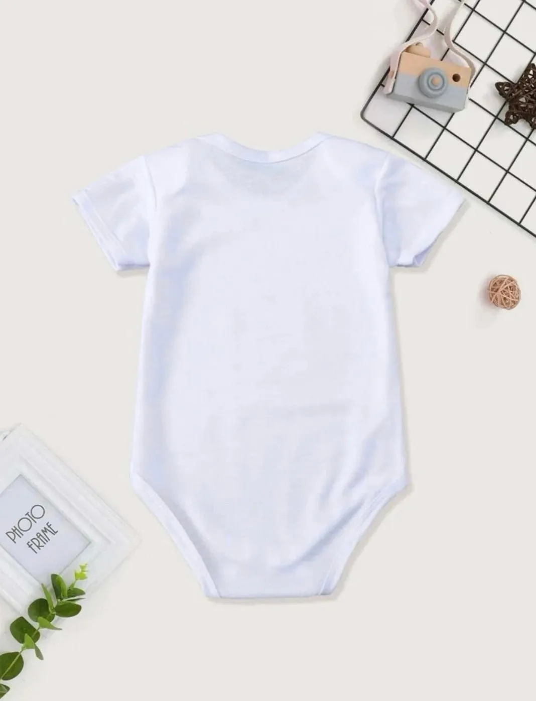 Graphic Baby Bodysuits White