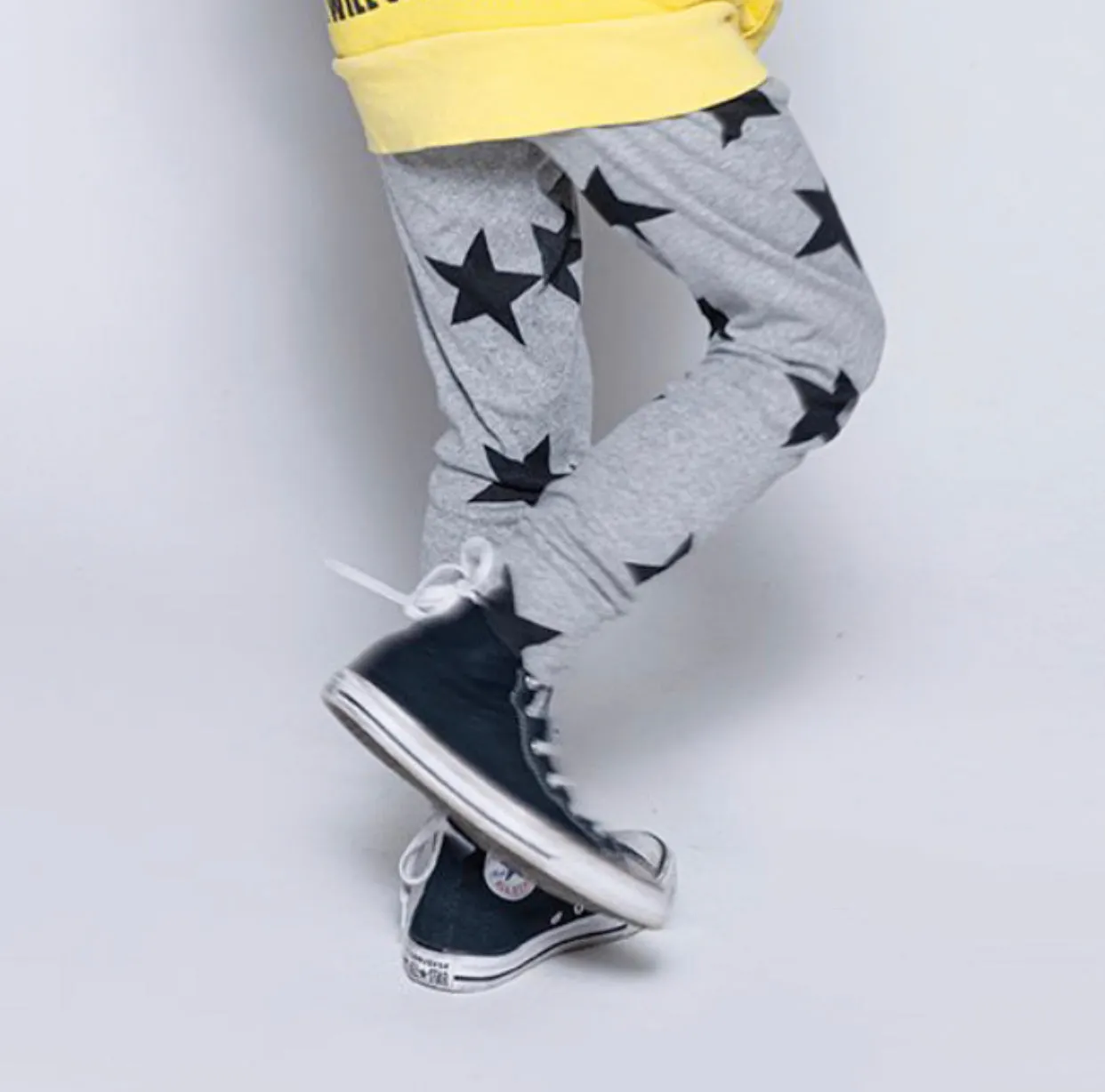 Grey Star Waistband Leggings