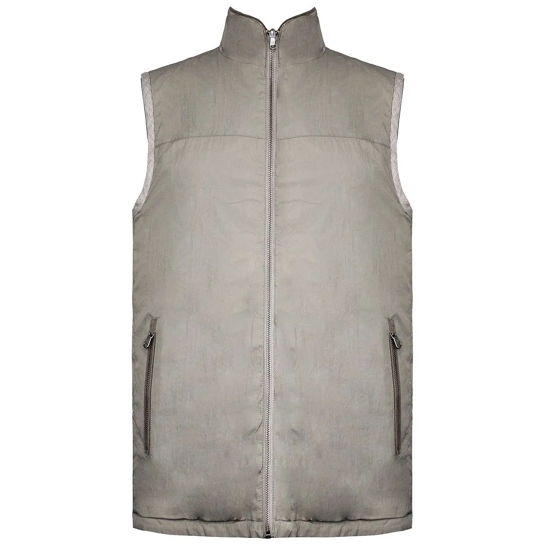 Hackett London Reversible Mens Beige Linen Gilet