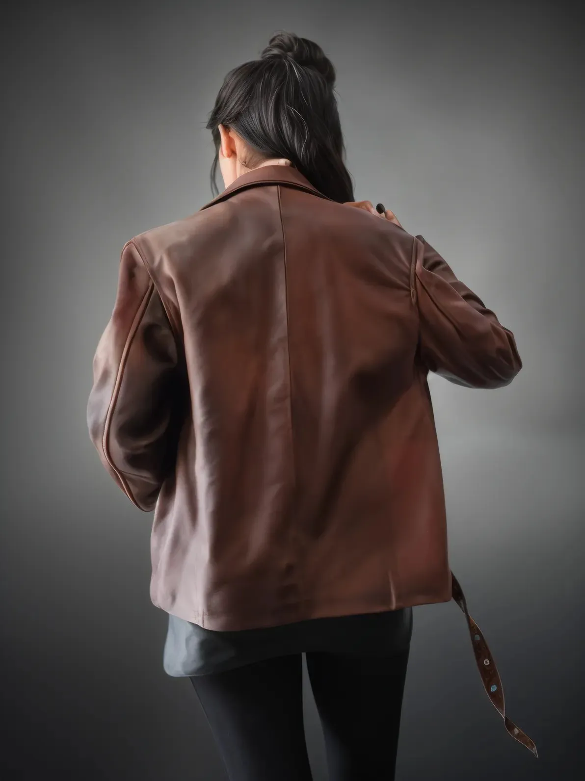 Handcrafted Women's Sheepskin Leather Biker Jacket – Premium Biker Style Burgundy