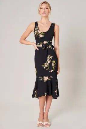 JASLEEN FLORAL BODYCON DRESS