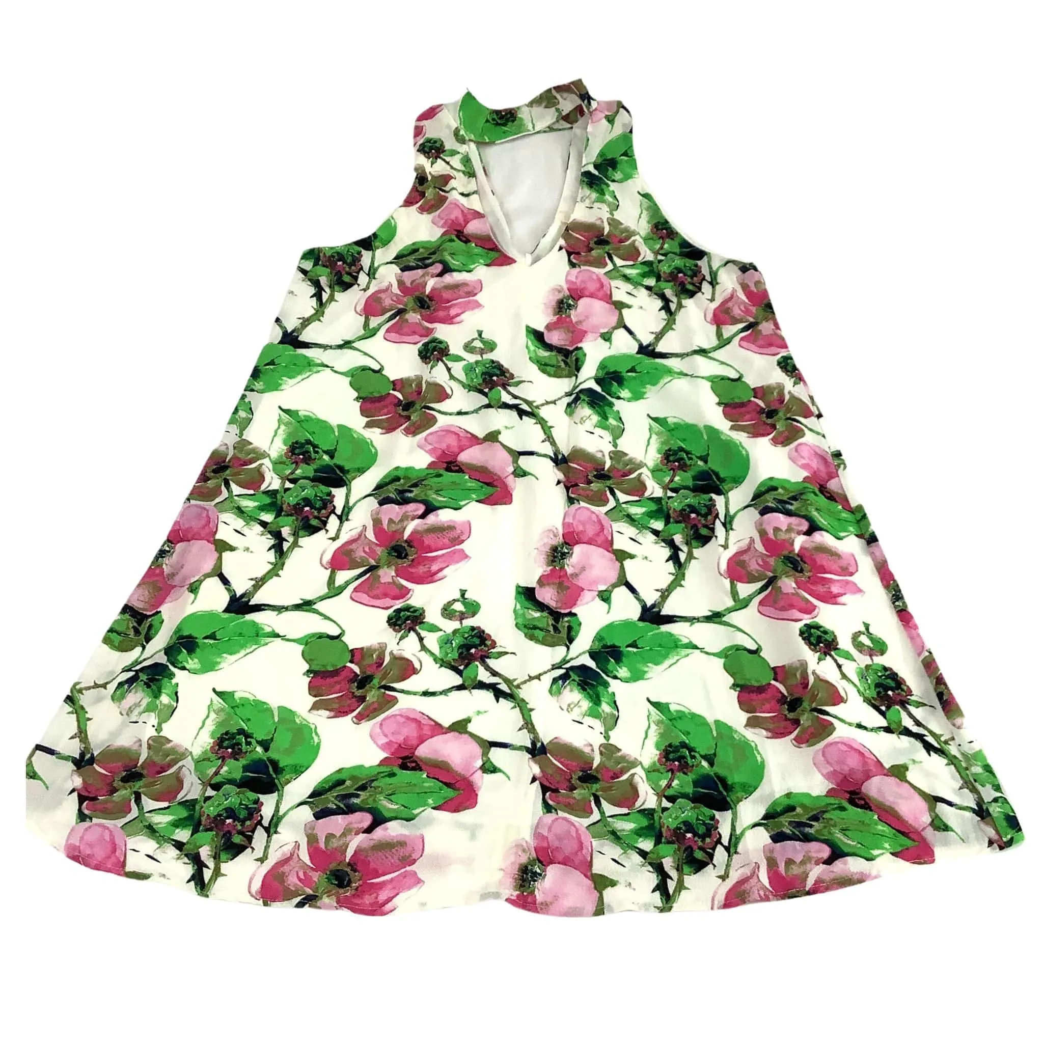 Keyhole Y2K Floral Tunic