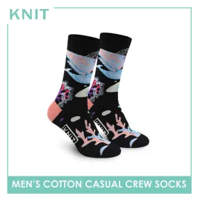 Knit Men's Cotton Light Performance Crew Socks 1 Pair KMC2417