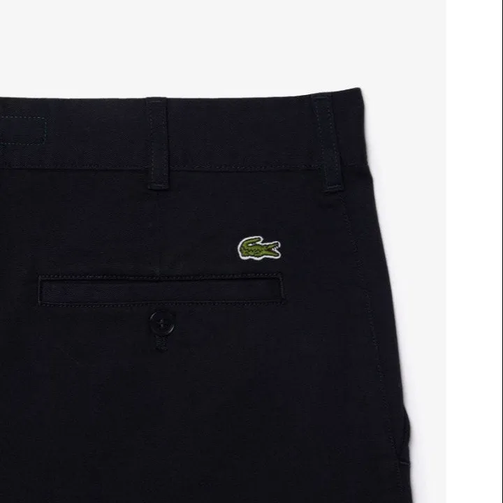 Lacoste Slim Fit Stretch Cotton Chino Pants In Navy