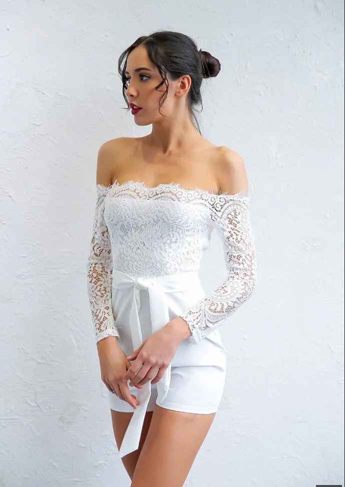 LESSIE - LACE TOP 1 PIECE SUIT