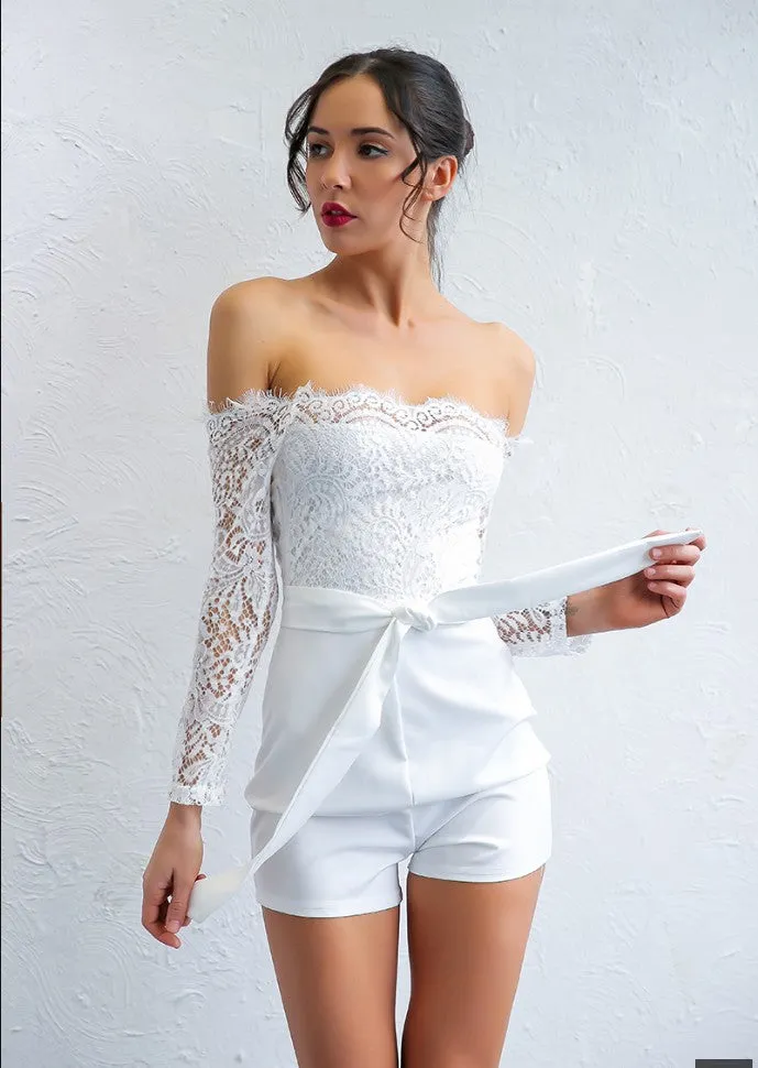 LESSIE - LACE TOP 1 PIECE SUIT