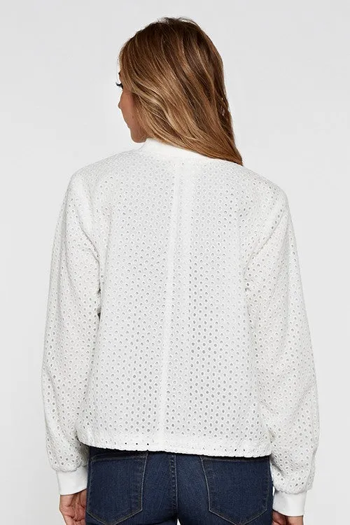 Long Sleeve Embroidered Bomber Jacket