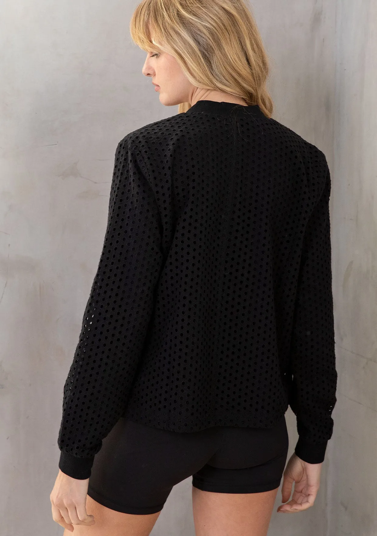 Long Sleeve Embroidered Bomber Jacket