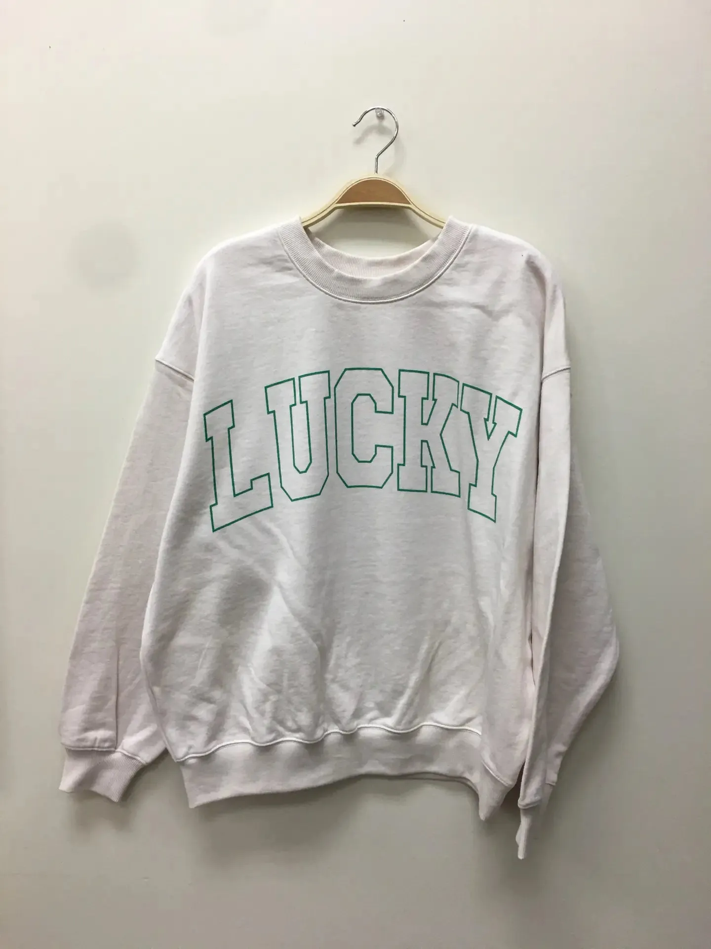 Lucky Girl Sweatshirt, White