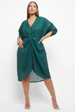 Made In Italy Twist Front Snake Print Dress