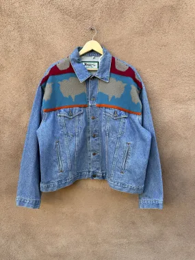 Margaz Denim Trucker Jacket with Pendleton Bison