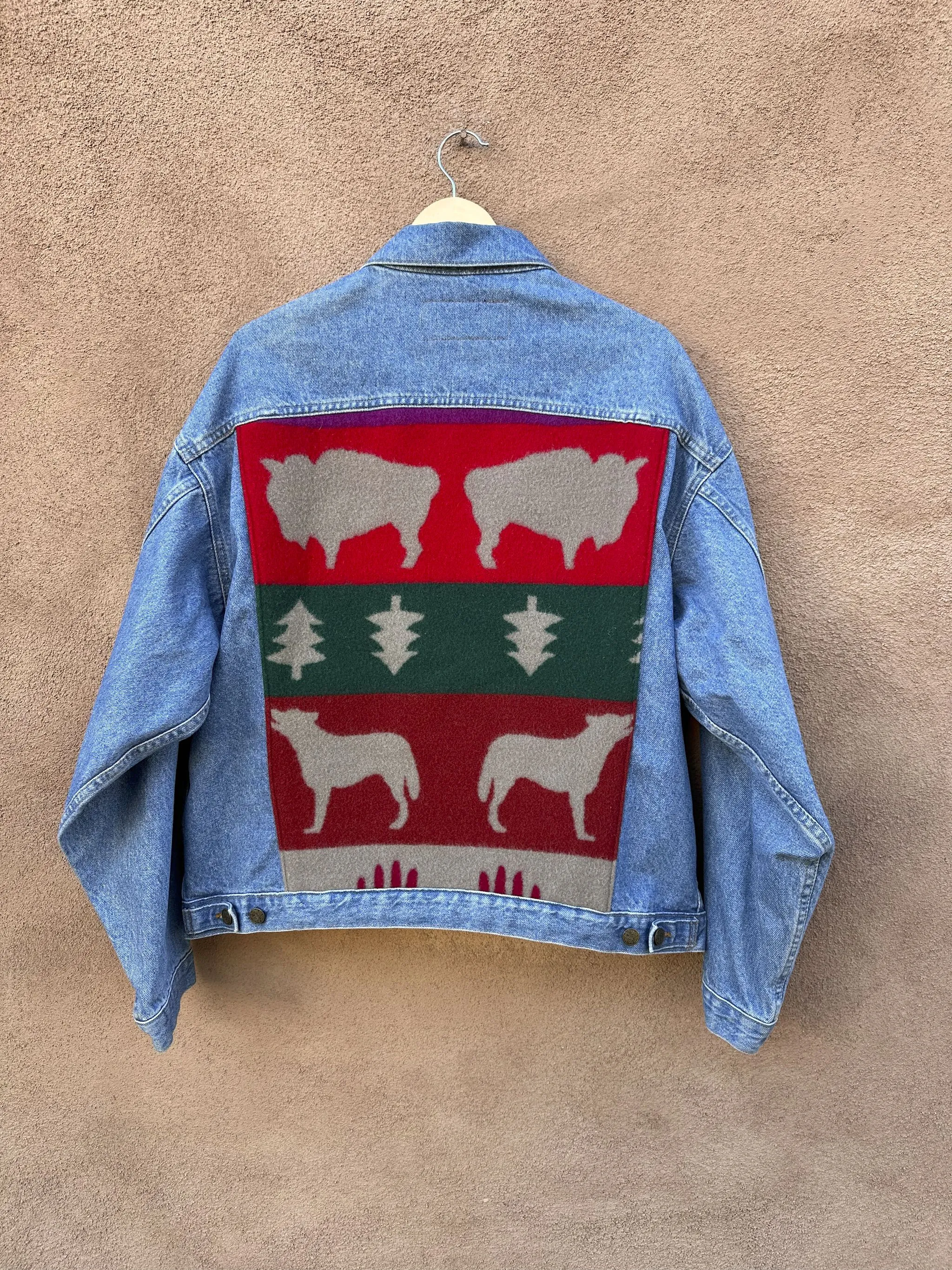 Margaz Denim Trucker Jacket with Pendleton Bison