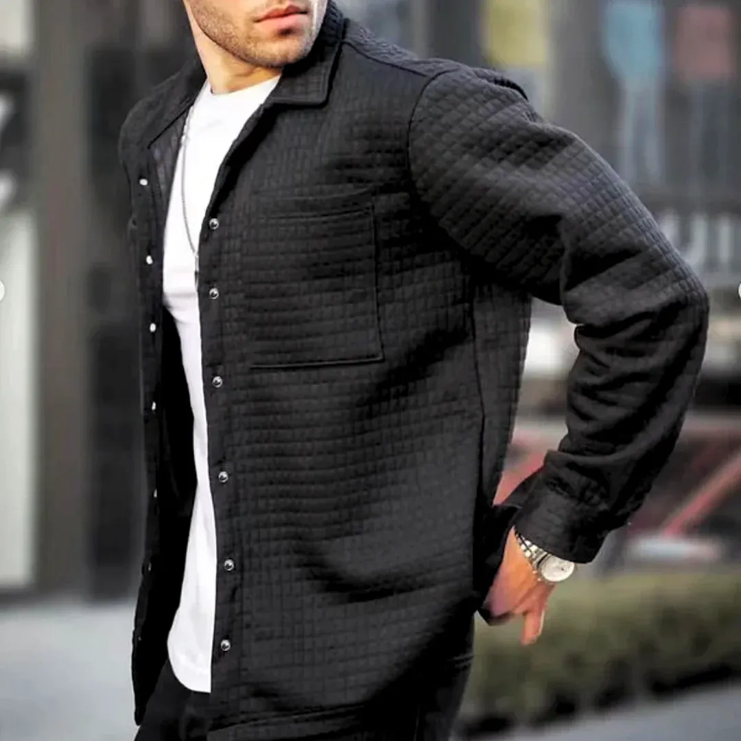 Men's Lapel Long Sleeve Comfort Jacket