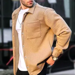 Men's Lapel Long Sleeve Comfort Jacket