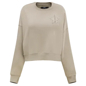 MLB HOUSTON ASTROS NEUTRAL WOMEN'S CREWNECK (TAUPE)