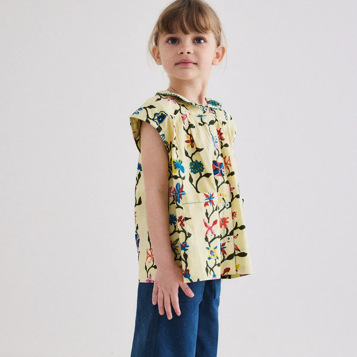 Nanna Tunic in Alabaster Botanica by Misha & Puff